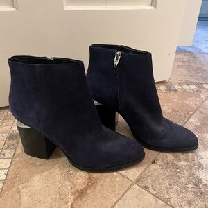 Alexander Wang Gabi Bootie navy blue suede size 39 1/2